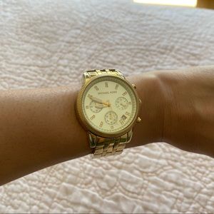 Michael Kors Gold Watch (6 inch wrist)